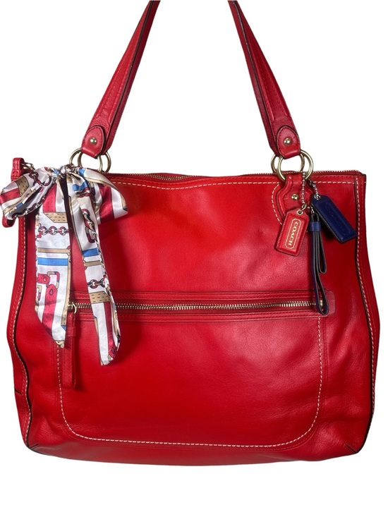 Coach Handbags - Coach Poppy Hallie Leather Tote